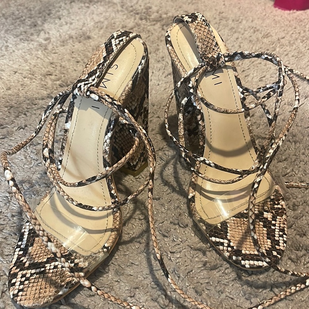Simmi snake skin high heels